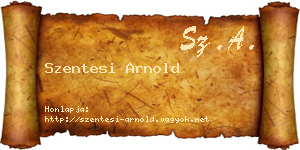 Szentesi Arnold névjegykártya