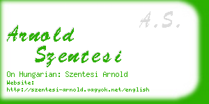 arnold szentesi business card